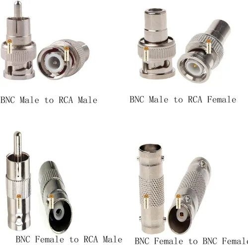 Vista 2 de Lsgoodcare 40 piezas BNC macho a RCA hembra y BNC hembra a RCA macho y BNC hembra a BNC hembra y BNC macho a RCA macho Convertir adaptador