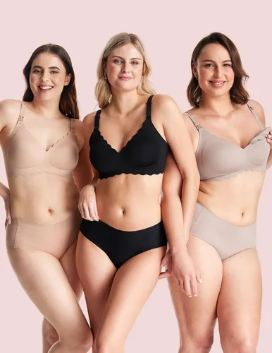 Vista 7 de Momcozy Sujetadores de lactancia para lactancia, sin costuras, brasier de maternidad sin costuras, brasier de lactancia clásico con soporte de tira