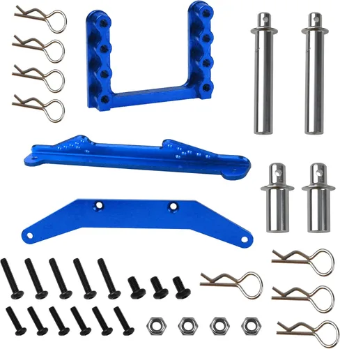 Vista 2 de Soportes de cuerpo delanteros y traseros de metal, postes de cuerpo, piezas de actualización compatibles con Traxxas Slash 2WD Rustler Stampede VXL