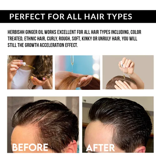 Vista 6 de Herbishh Combo de fortalecimiento del cabello que contiene champú de color para el cabello, tinte para el cabello, 16.9 fl oz borgoña + aceite
