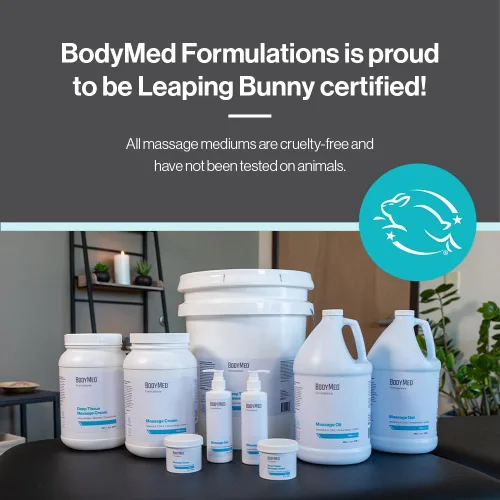 Vista 2 de BodyMed Formulations Gel de masaje, 8 oz. – Sin fragancia, gel totalmente natural para terapia de masaje – Certificado Leaping Bunny – con extracto