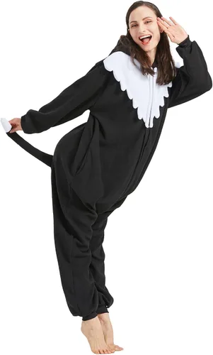 Vista 3 de BETIFUHOM Pijama unisex para adultos, disfraz de Halloween y Navidad, cosplay para mujeres y hombres