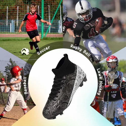 Vista 6 de Tacos de fútbol para niños y niñas, zapatos de fútbol para césped AGFG
