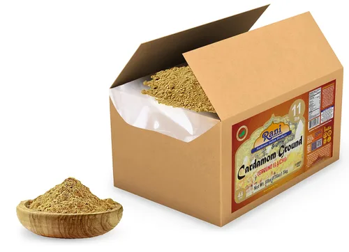 Vista 3 de Rani Cardamomo (Elachi) Molido, especia india en polvo, 176 onzas (11 libras), caja a granel de 11.0 lbs ~ Todo natural Sin color añadido Apto