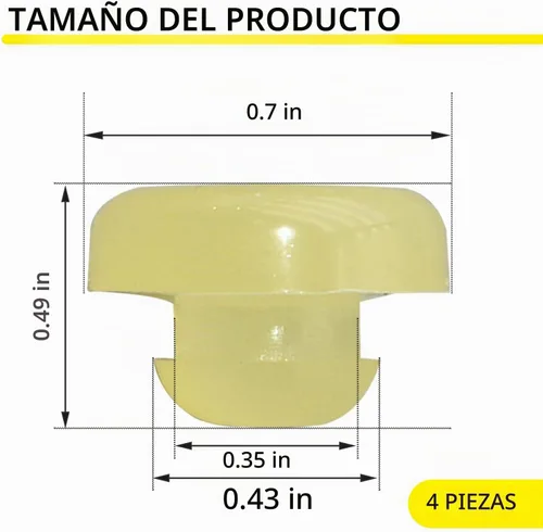 Vista 2 de Ajxn 4 PCS Topes de Interruptor de Freno, Almohadilla de Pedal de Freno Automático Tope de Interruptor de Luz de Freno Almohadilla de Interruptor