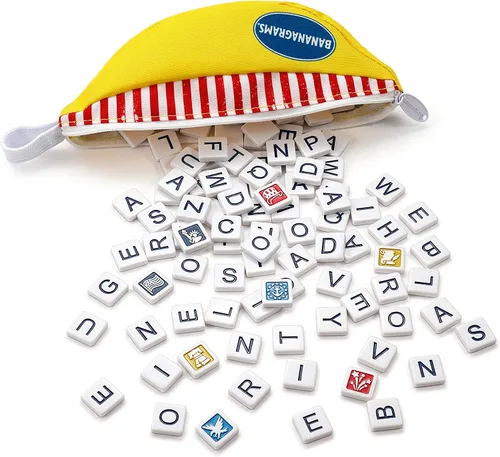 Vista 6 de Bananagrams Juego de mesa familiar de edición temática de estrellas y rayas