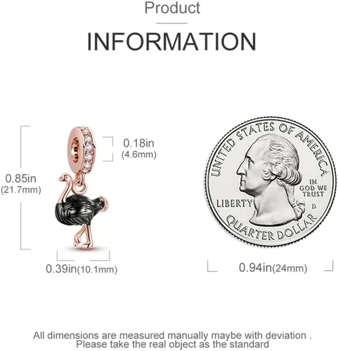 Vista 4 de CYCUFF Abalorios de plata de ley 925 adecuados para collares de dijes, pulseras, abalorios, joyería de regalo para mujeres, familiares y amigas