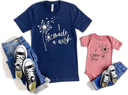 Vista 6 de I Made a Wish, I Came True, Mommy and Me Shirt,Gift For Mother's Day, Matching Mommy and Daughter Shirt,Mommy And Baby Matching Outfits
