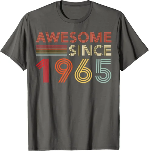 Vista 34 de Camiseta retro de 60 cumpleaños decoraciones para hombres 60 años 1965 60, Negro