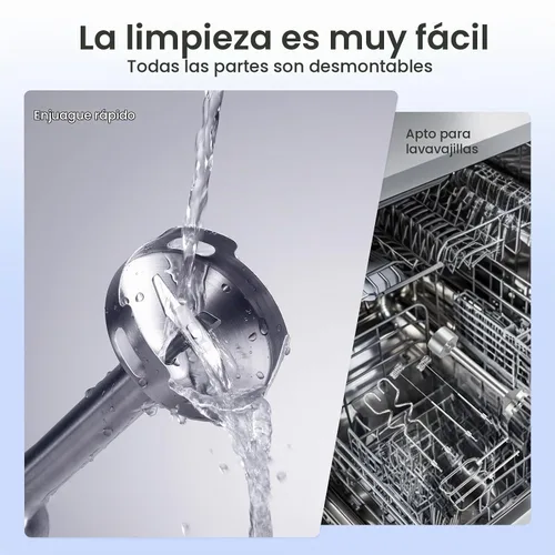 Vista 9 de Consciot 4 en 1 licuadora de inmersión de mano Max 1100W, varilla con cable emulsificadora con eje de licuadora entero de acero inoxidable, control