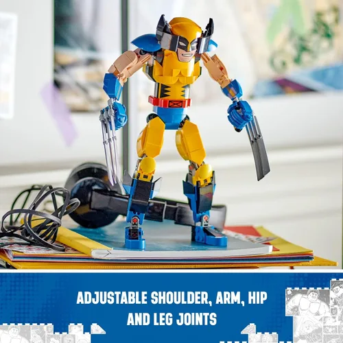 Vista 4 de LEGO Marvel Wolverine Figura de Construcción 76257 Figura de Acción de Marvel Construible, Figura Coleccionable de Marvel Completamente Articulable