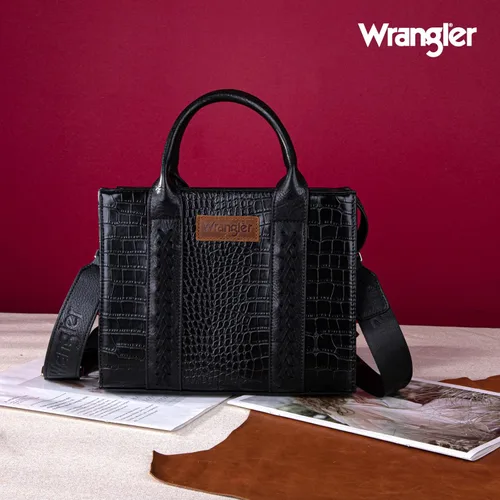 Vista 2 de Wrangler Bolso de mano para mujer, bolso de mano de cuero con correa, bolso de hombro para mujer