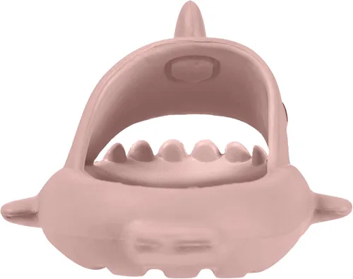 Vista 3 de Sandalias de tiburón para niños y niñas, pantuflas de ducha con forma de nube, bonitas sandalias de punta abierta con dibujos animados, suela