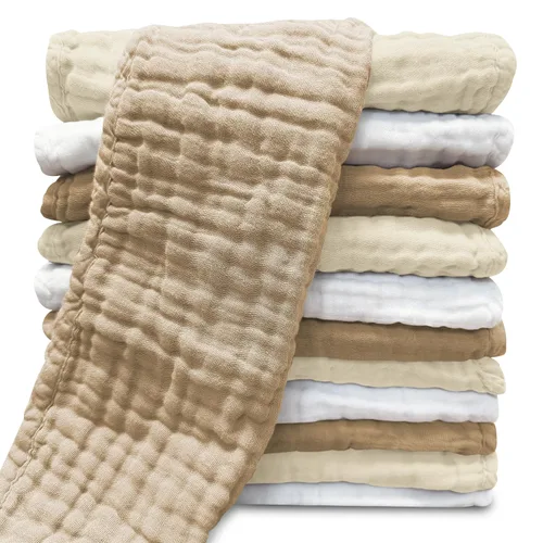 Vista 15 de Paños de muselina para eructos para bebé, 100% algodón, para unisex, niño, niña - Grandes 20" x 10", productos esenciales para recién nacidos, ultra