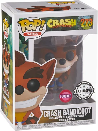 Vista 3 de Funko 0889698256438 Crash Flocked Exclu POP Figurines 3.9 in