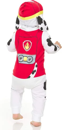 Vista 4 de Paw Patrol Disfraz de Marshall para niños con capucha y visera de malla