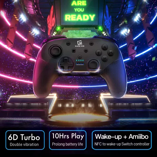 Vista 2 de GAMENIR PROX-4M Wireless pro Controller for Nintendo Switch OLED PC STEAM good battery life and button feel NS Pro Controller Paddle Controller