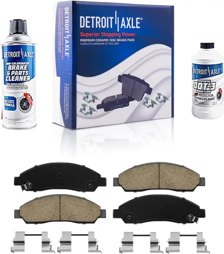 Vista 100 de Detroit Axle - Pastillas de Freno Delantero para Nissan Altima Maxima Sentra 350Z Cube Juke Versa INFINITI G35 I30 I35 Suzuki SX4 Crossover
