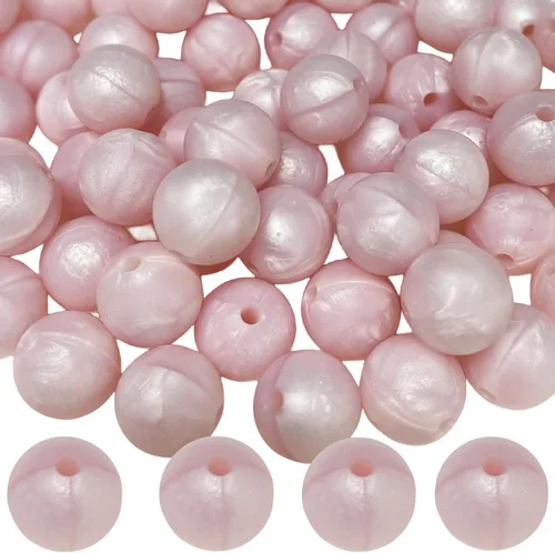 Vista 69 de Abalorios de silicona, 120 piezas de 6 mm abalorios redondos de silicona para hacer llaveros, pulseras, collares, aretes, joyas, manualidades DIY