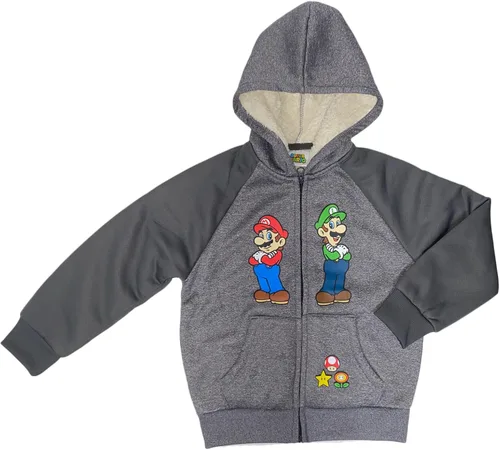 Vista 5 de Super Mario - Sudadera con capucha de forro polar Sherpa para niños