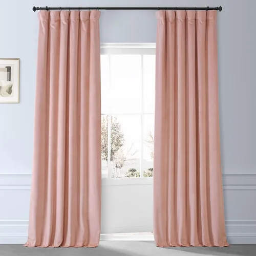 Vista 18 de HPD Half Price Drapes - Cortinas de terciopelo de lujo con bloqueo de luz para dormitorio (1 panel), 50W X 84L, cortinas Hotel con bloqueo de luz