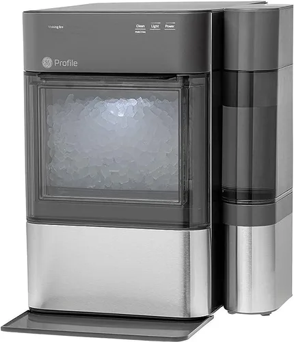 Vista 2 de GE Opal 2.0 - Máquina de hielo para encimera con conectividad WiFi, paquete de acero inoxidable con kit de limpieza
