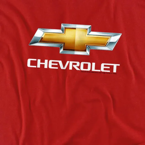 Vista 2 de Popfunk Camiseta clásica para adultos, unisex, apilada, Chevrolet Chevy Bowtie