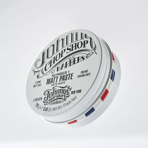 Vista 2 de JOHNNY'S CHOP SHOP Pasta mate #1 para hombre para peinar el cabello, de calidad profesional, sujeción fuerte, textura duradera, aspecto natural