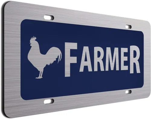 Vista 5 de Placa de matrícula de gallinero Regalo para agricultor Divertidos platos de tocador