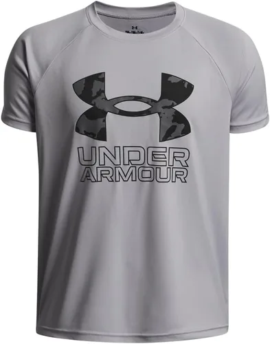 Vista 45 de Under Armour Camiseta de manga corta Tech Hybrid con estampado para niños