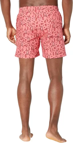 Vista 2 de Psycho Bunny Damon - Traje de baño con estampado de pomelo, talla XL, Pomelo