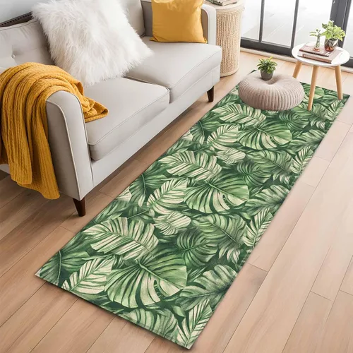 Vista 11 de 6x9 Area Rugs for Living Room, Tropical Leaves Non-Slip Area Rugs for Living Room Bedroom Entryway, Watercolor Retro Country Summer Leaf Washable