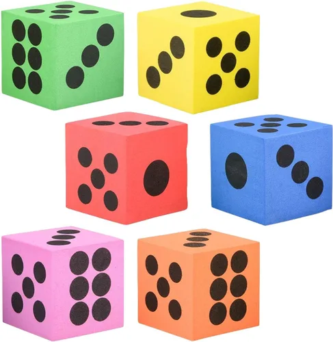 Vista 6 de ~ 12 ~ Dados de espuma ~ 1.5 pulgadas ~ Juegos de enseñanza de matemáticas ~ NUEVO