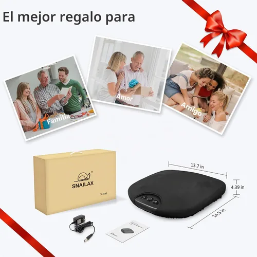 Vista 8 de Snailax Shiatsu masajeador de pies con calor, funda lavable, masajeador de amasado para pies y espalda, calentador de pies eléctrico, máquina