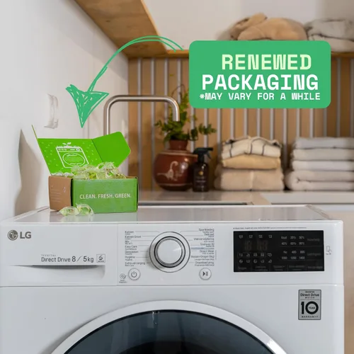 Vista 2 de Greenseedz - Cápsulas de detergente para ropa, 32 unidades, aroma fresco, ecológico, biodegradable, compatible con él, potente eliminación
