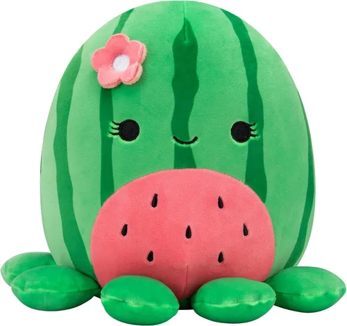 Vista 12 de Squishmallows - Peluche Samir de ballena azul de 8 pulgadas con sombrero de marinero, ultrasuave, oficial de Kelly Toy