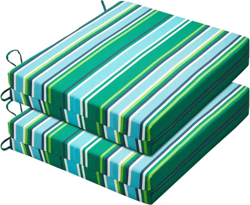 Vista 41 de Basic Beyond Juego de 4 cojines para sillas de exterior, cojines de exterior para muebles de patio, cojines resistentes al agua para sillas de patio