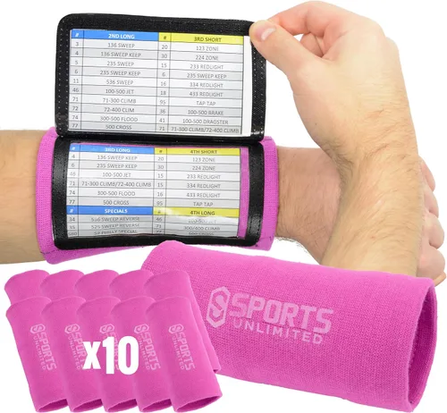 Vista 42 de Sports Unlimited Banda Instructora Triple para Adultos, Muñequeras de Fútbol para Jugadas, Muñequeras de Béisbol, Bandas de Brazo QB