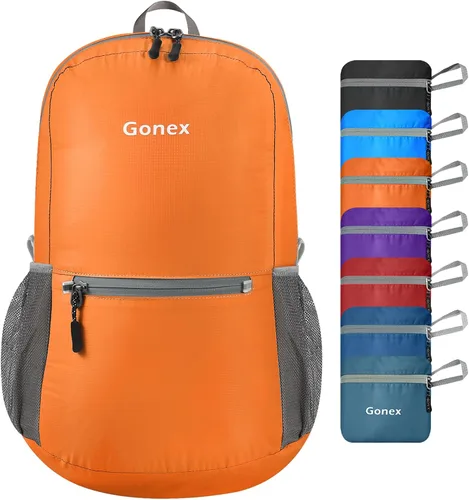 Vista 14 de Gonex Mochila Ultraligera Plegable de 20L, Práctica, Plegable para Camping, Viajes al Aire Libre, Ciclismo, Mochila Escolar