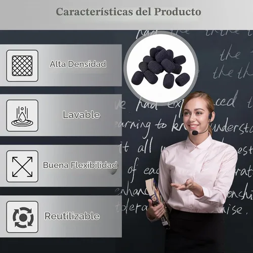 Vista 4 de Cubiertas de Espuma para Micrófono de Auriculares, Protector de Viento de Espuma Esponjosa para Micrófono de Solapa de Auriculares, Mini Cubierta
