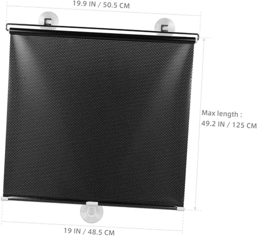 Vista 2 de Persianas enrollables opacas con ventosas, 49, 20.9 x 18.9 in, para puertas de Windows, cortinas de oscurecimiento de la habitación, persianas