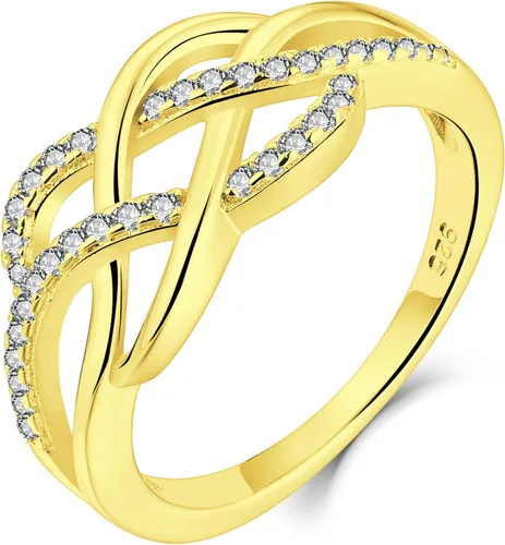 Vista 15 de YL Anillos de nudo celta de plata de ley 925, anillo de nudo torcido, piedra natal, joyería para mujer, talla 5 01-Granate-Enero