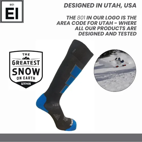 Vista 4 de Thermolite - Calcetines de esquí y snowboard para hombre, de alto rendimiento, acolchados, elásticos, transpirables
