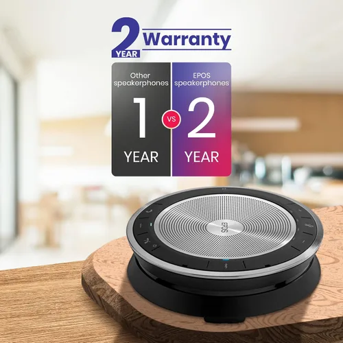 Vista 7 de EPOS - Sennheiser Expand 30 Altavoz Bluetooth portátil - Paquete global Teck con paño de microfibra GTW - Compatible con equipos, Zoom, Webex