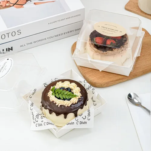 Vista 4 de Hojas de papel encerado marrón, 100 unidades de 7 x 7 pulgadas para cestas de alimentos para pasteles, postres, forros de alimentos para cajas