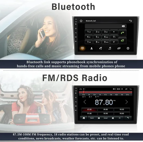 Vista 5 de Estéreo de coche 2G+64G Android 13 para Mazda CX-9 2007-2015, radio de coche con pantalla táctil HD de 10.1 pulgadas con Apple Carplay y Android