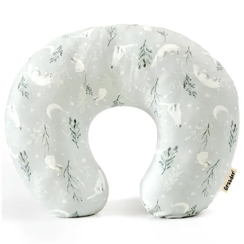 Vista 23 de GRSSDER Funda de Almohada de Lactancia Elástica Minky Removible Fundas de Lactancia para Almohadas de Lactancia Materna, Forro Ultra Suave y Cómodo