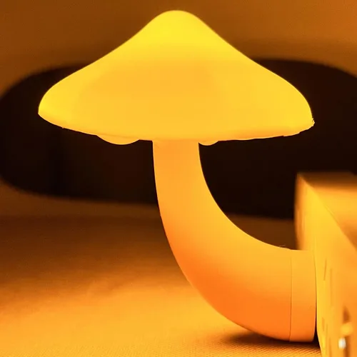 Vista 7 de Luces nocturnas LED con sensor en forma de hongo - 2 unidades, enchufe de pared con 7 colores cambiantes, lámpara mini de ensueño, luz nocturna