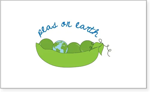 Vista 5 de CafePress Calcomanía rectangular para parachoques con texto en inglés "I Love Peas