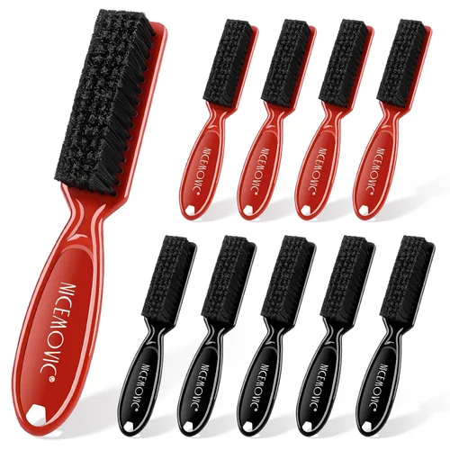 Vista 10 de NICEMOVIC 10 Piezas Cepillo de Limpieza para Cortapelos de Barbero, Suministros de Accesorios de Barbería, Juego a Granel de Mini Cepillo